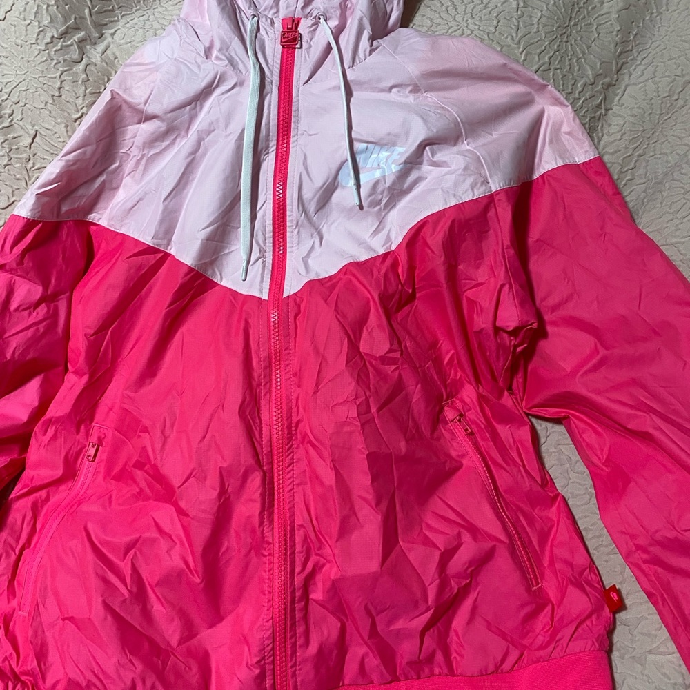 Pink and White Nike Jacket